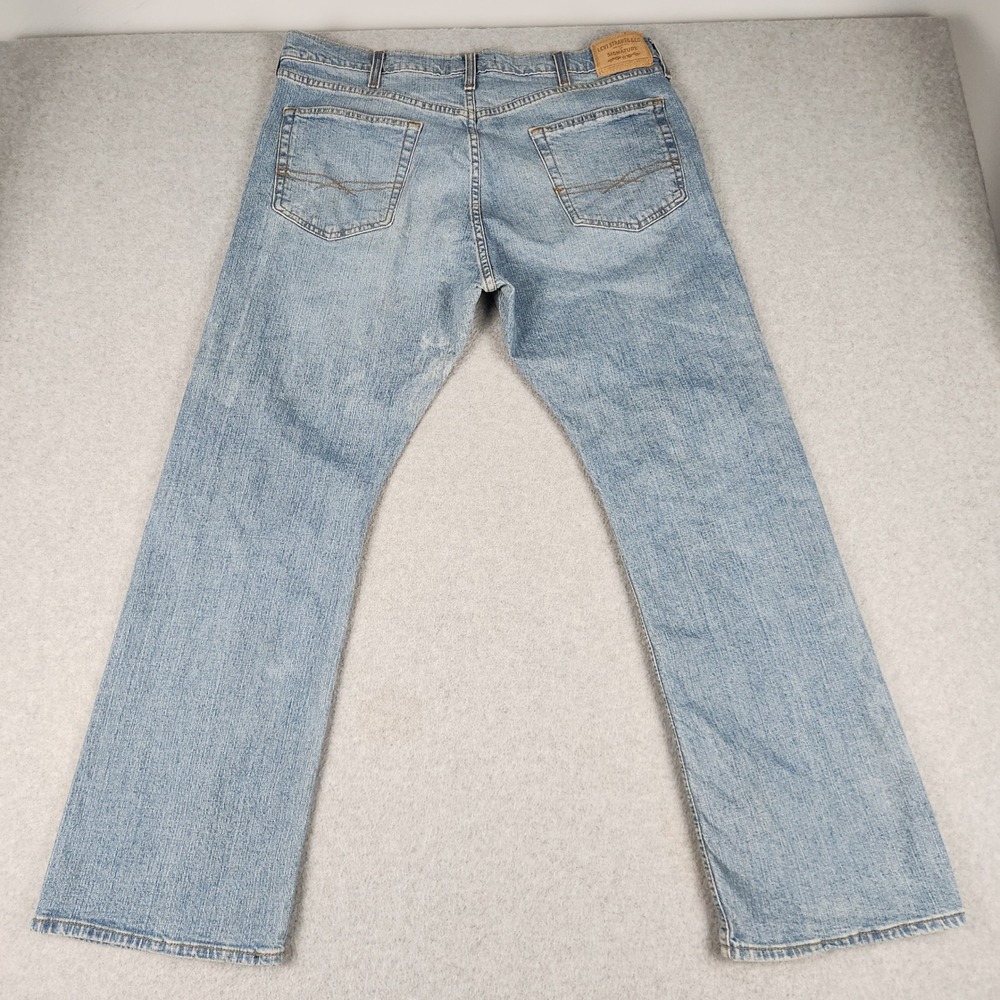 Levi Strauss Signature Bootcut Jeans Mens 38x30 Blue Denim Streetwear Grunge‎